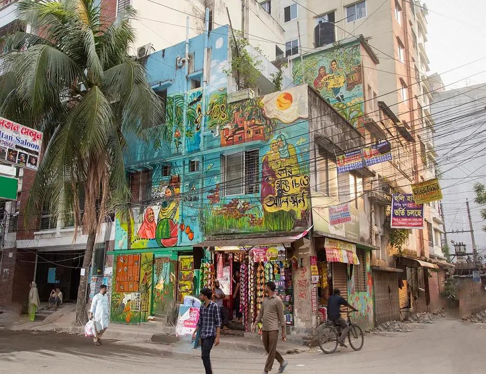 Inspiring Mural of Bangladeshi Female Artists