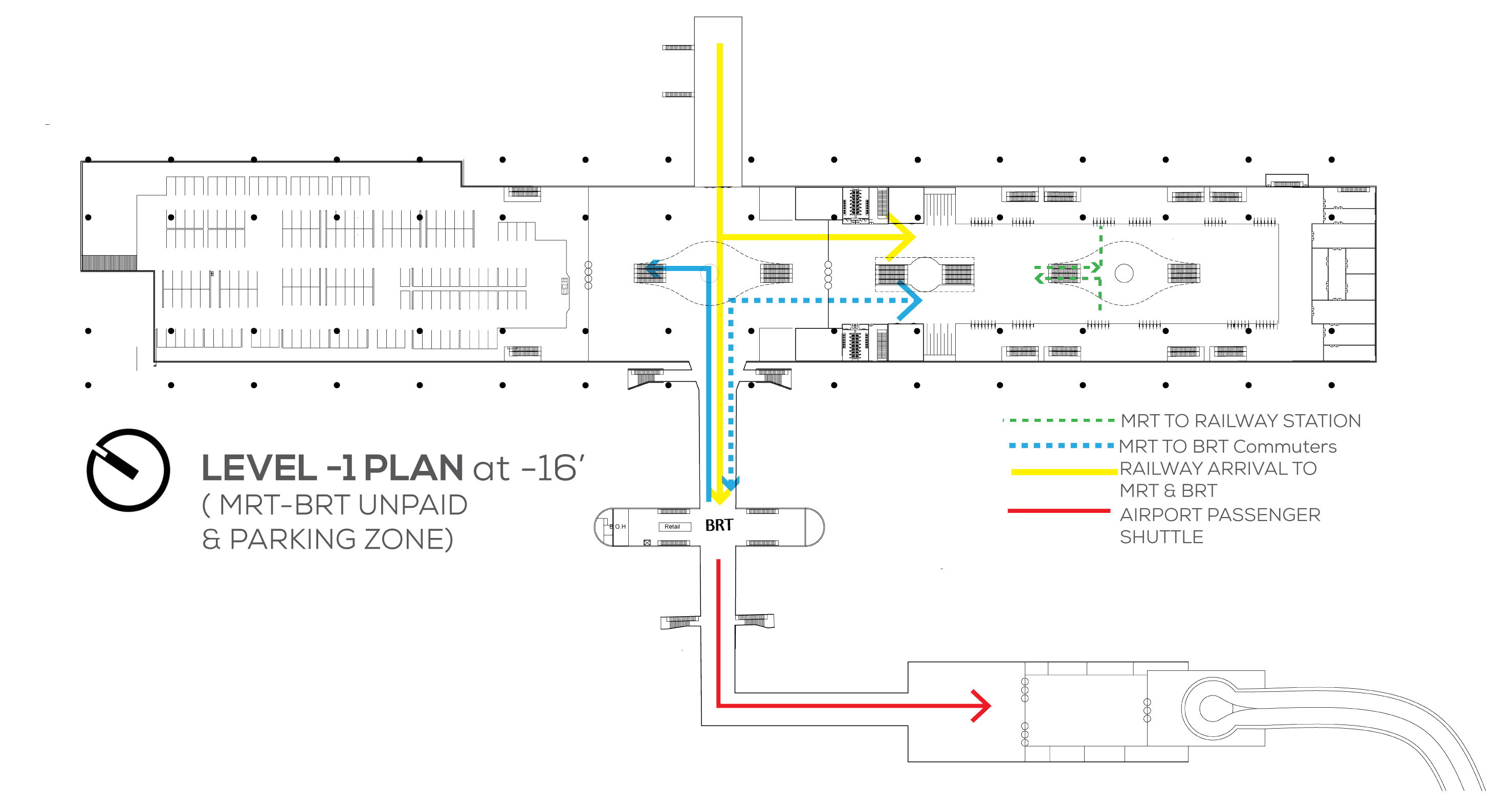 Level  1 Mrt Concourse and Basement Parking